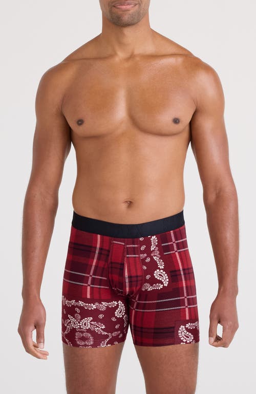 Saxx Droptemp™ Cooling Cotton Boxer Briefs In Red