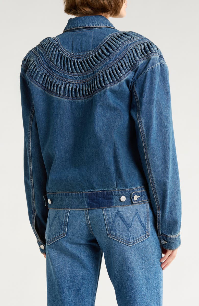 MOTHER The Loop De Loop Denim Trucker Jacket, Alternate, color, Rags To Riches