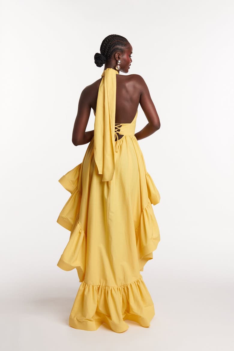 Ima Hi Low Dress, Alternate, color, Yellow