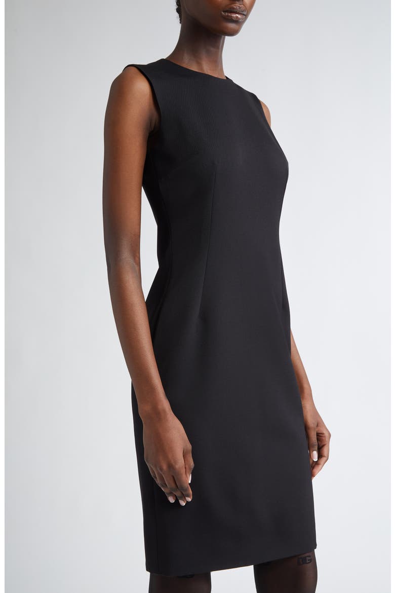 Lana Sleeveless Virgin Wool Sheath Dress, Alternate, color, N0000 NERO