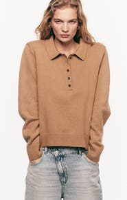 H&M Shoulder-pad polo sweater