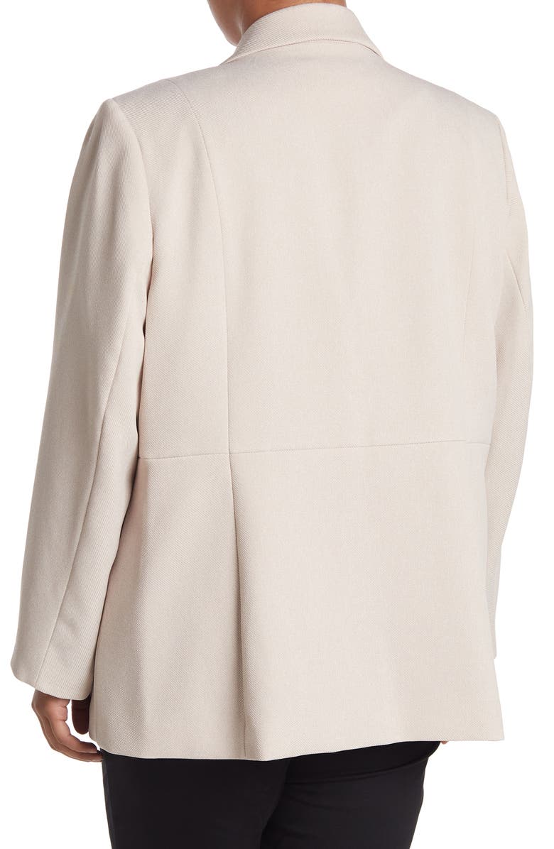 Calvin Klein Peak Lapel Twill Blazer, Alternate, color, Khaki Whit