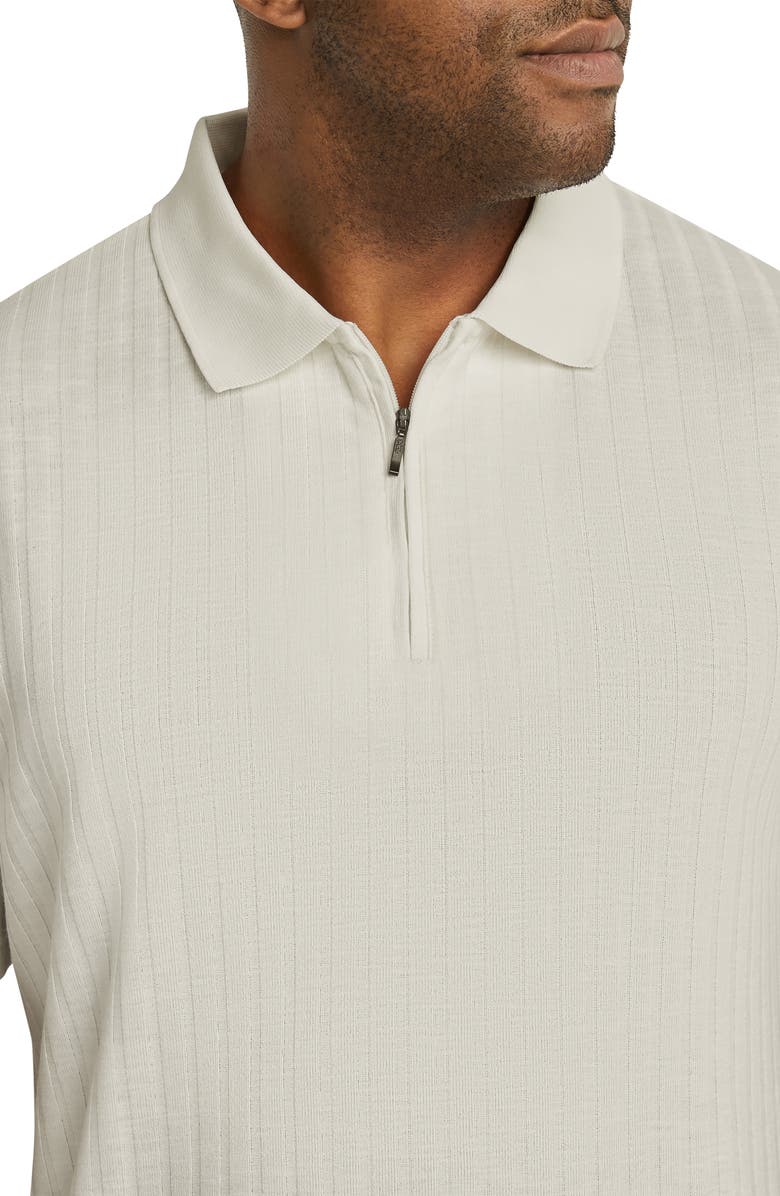 Johnny Bigg Page Zip Rib Polo, Alternate, color, Ivory
