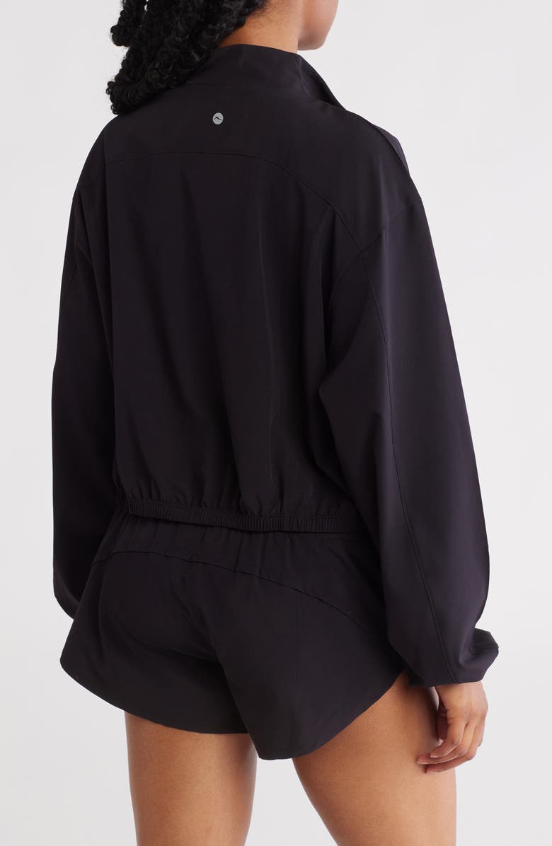 X by Gottex Full Zip Woven Jacket, Alternate, color, Black