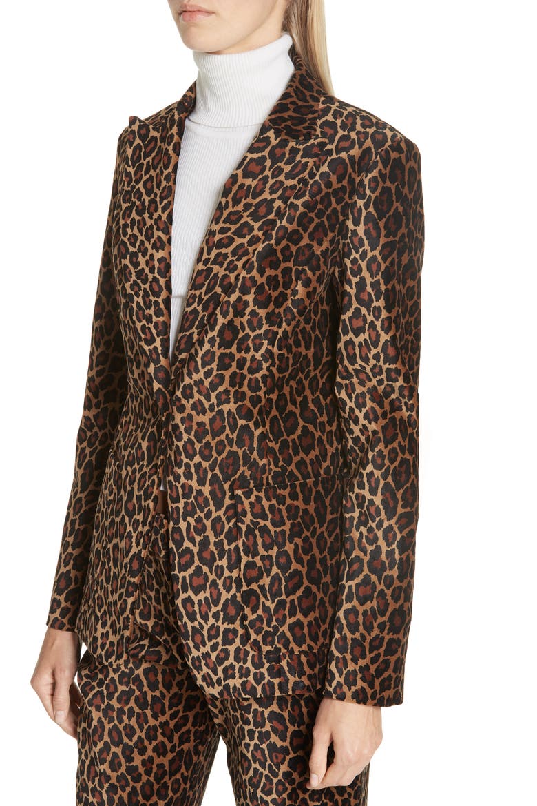 Mercer Marina Leopard Print Jacket, Alternate, color, NATURAL