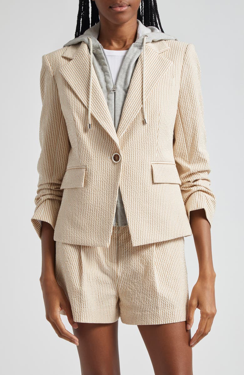 Veronica Beard Aaliyah Seersucker Dickey Jacket, Alternate, color, 