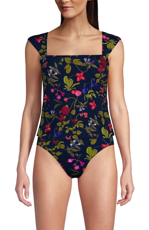 Shop Lands' End Womens Square Neck Underwire Square Back Tankini Swimsuit Top