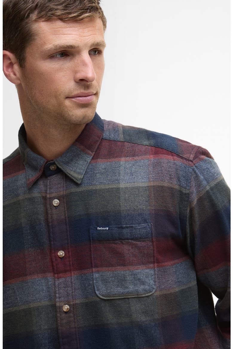 Copswell Relaxed Checked Cotton Shirt, Alternate, color, NAVY