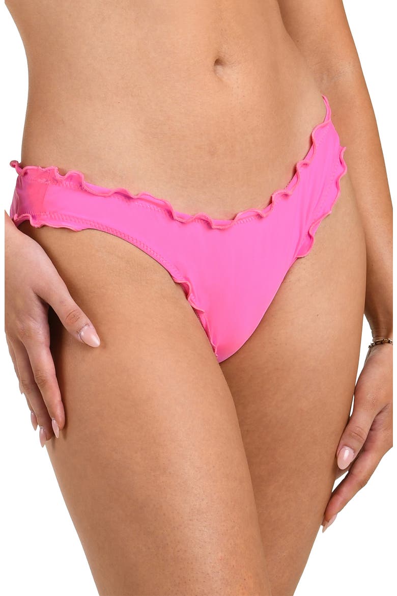 Merrow Hipster Bikini Bottoms, Main, color, POP PINK