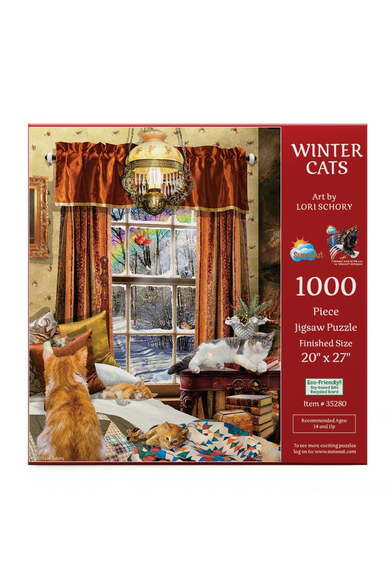 Winter Cats 1000 piece Jigsaw Puzzle for Adults, Alternate, color, Multicolor