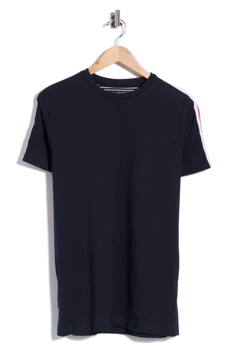 Contrast Tape Knit T-Shirt, Alternate, color, NAVY