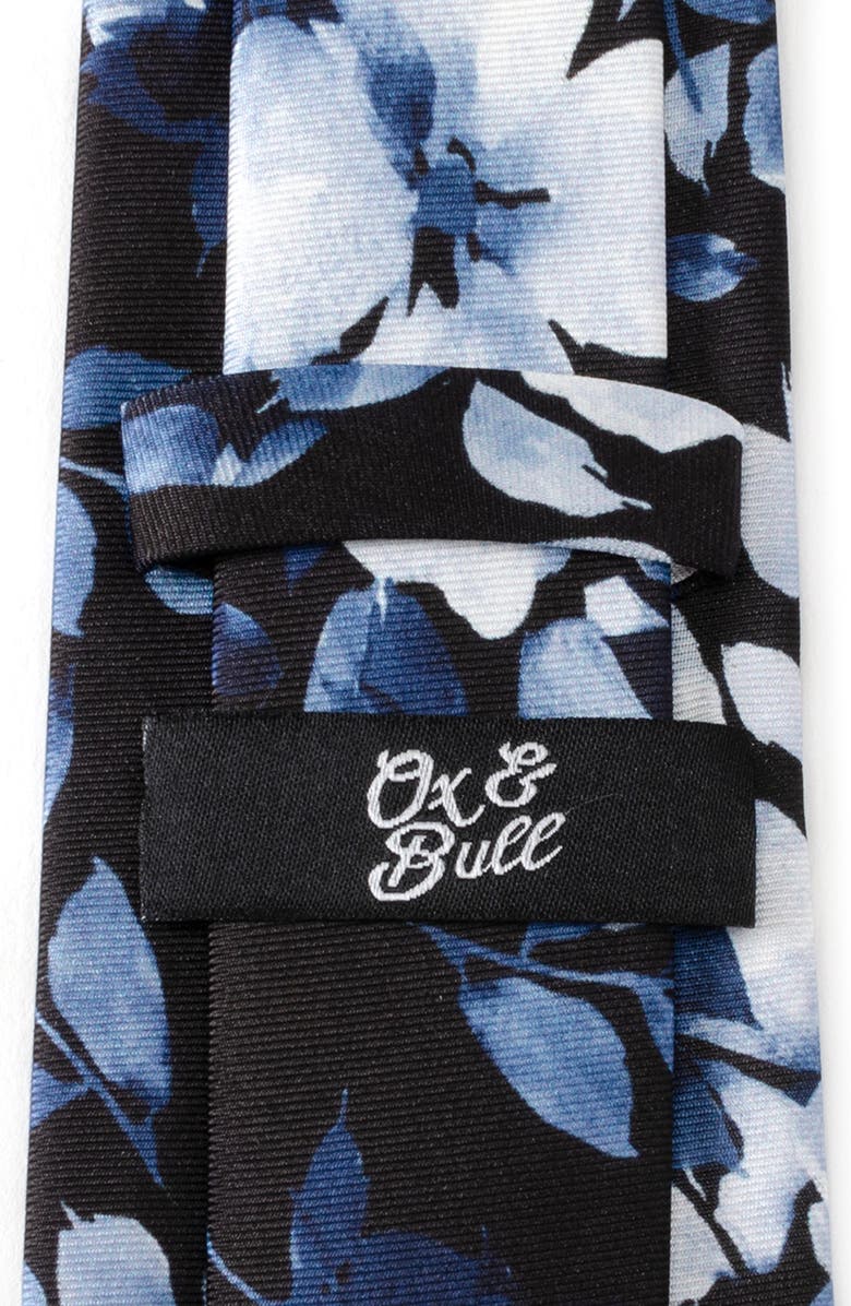 Cufflinks, Inc. Painted Floral Navy Silk Tie, Alternate, color, Navy