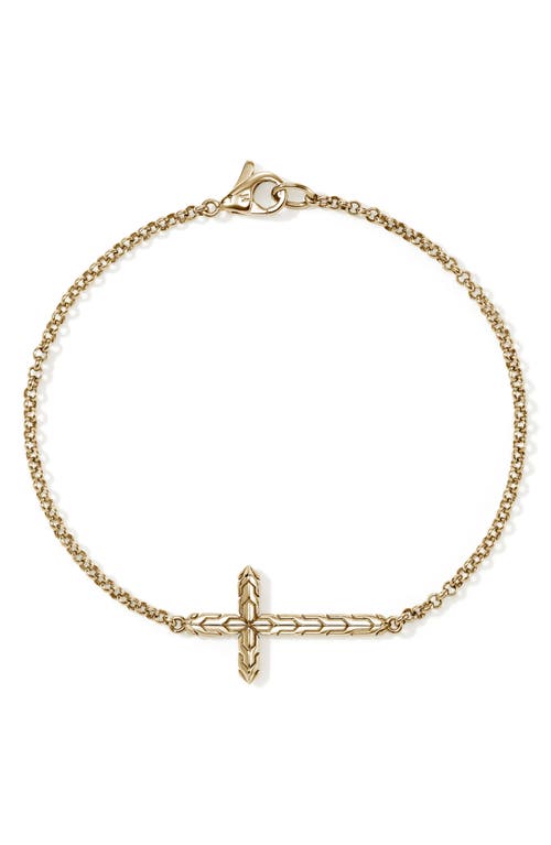 John Hardy Jh Essential Cross Bracelet In Gold