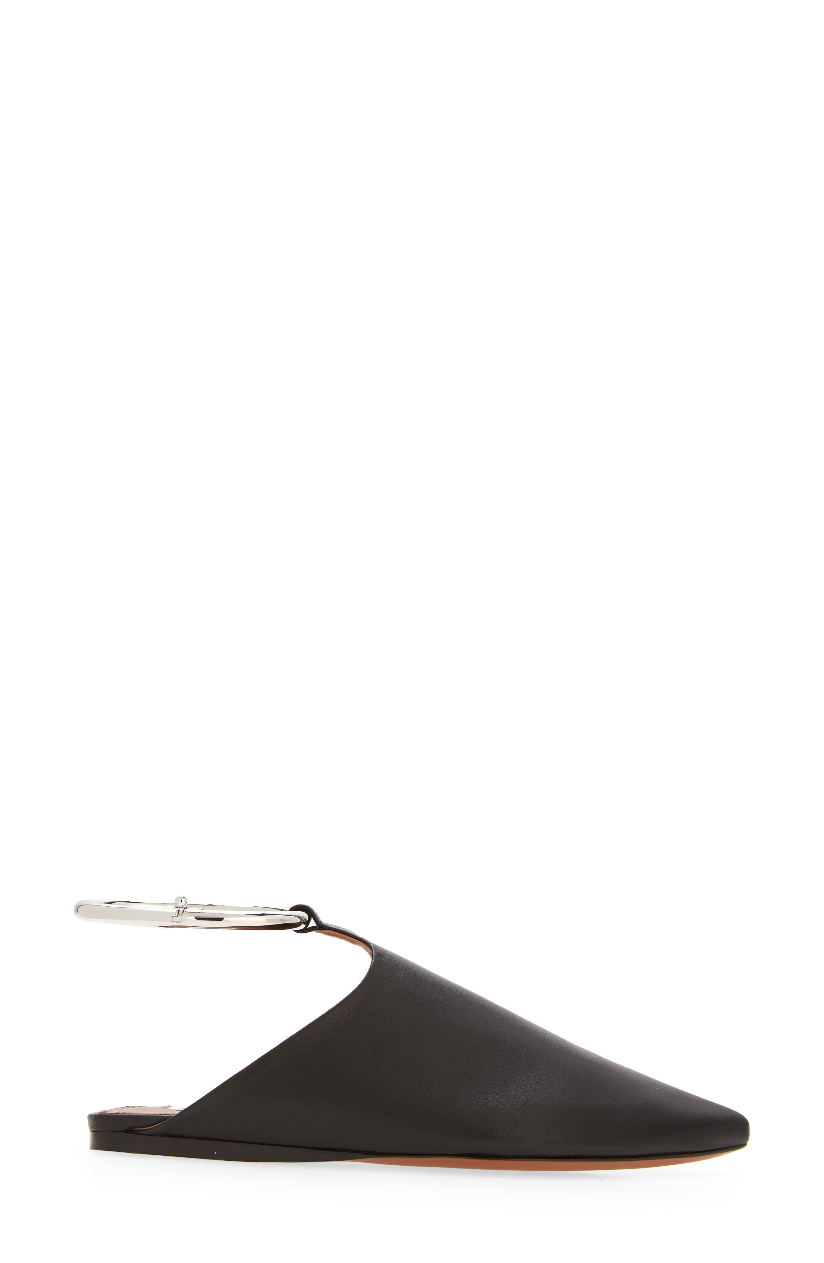 Alaïa Ankle Strap Flat, Alternate, color, 