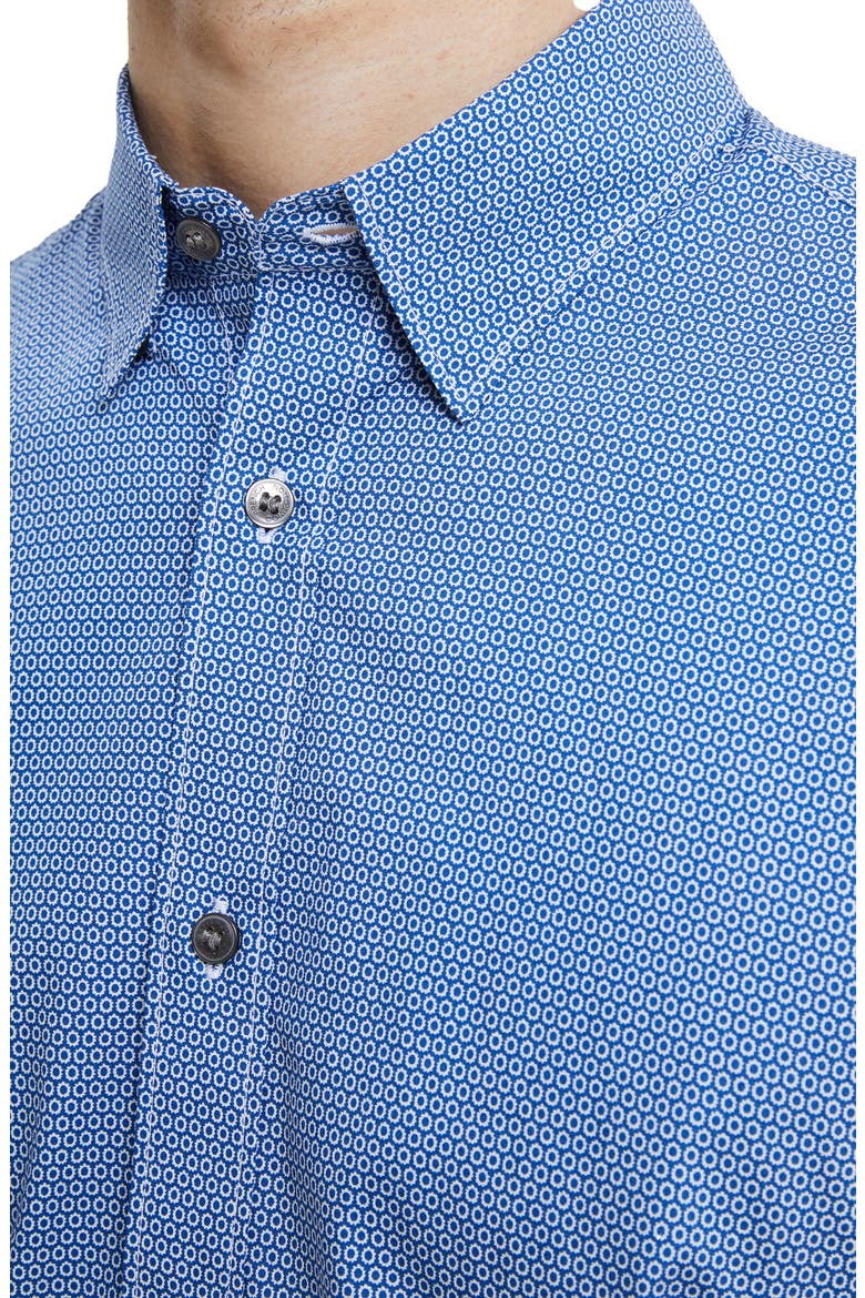 Premium Floral Button-Up Oxford Shirt, Alternate, color, BLUE