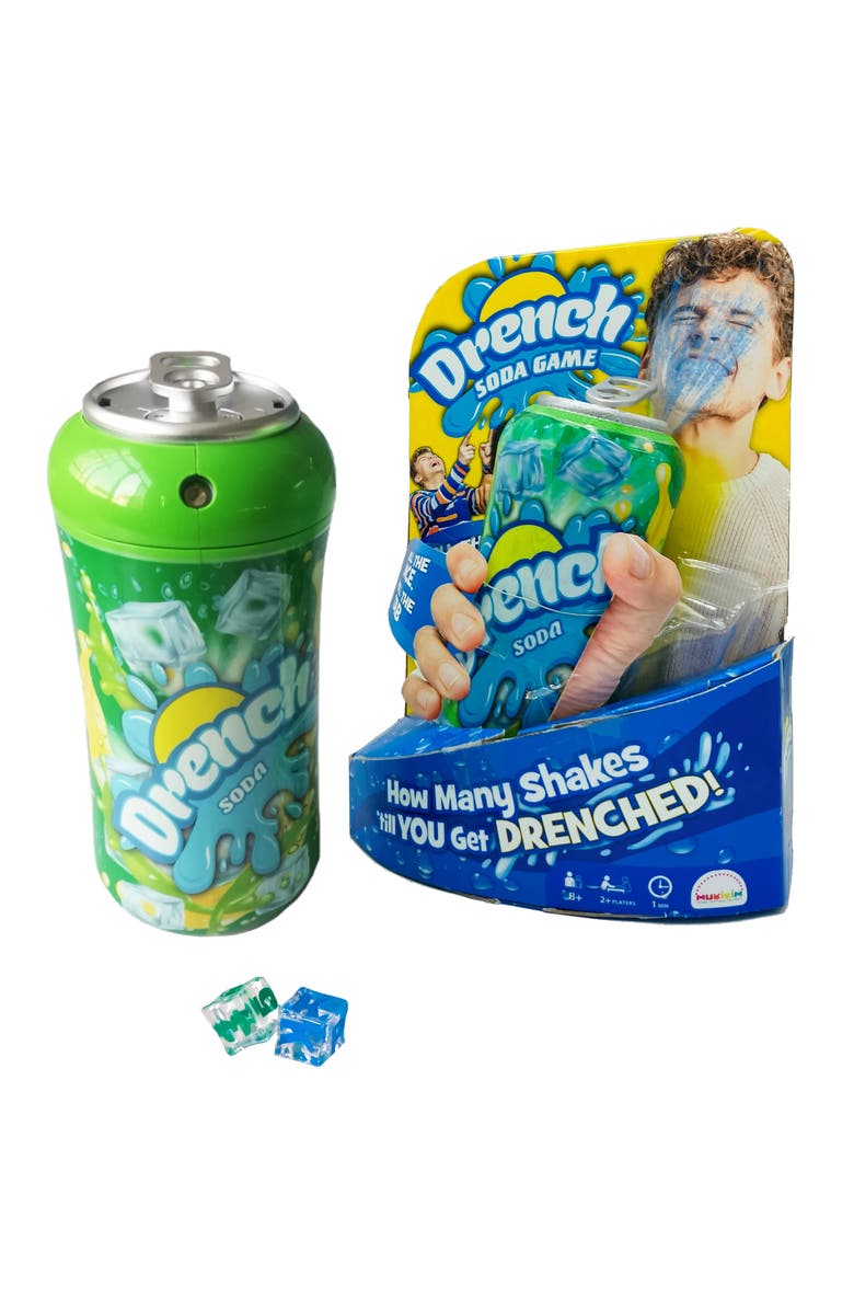 Mukikim Drench Soda game - Family & Party interactive game of chance. Roll Dice, Shake Can & Pull The Tab! The Last Person To Stay Dry Wins!, Main, color, Drench