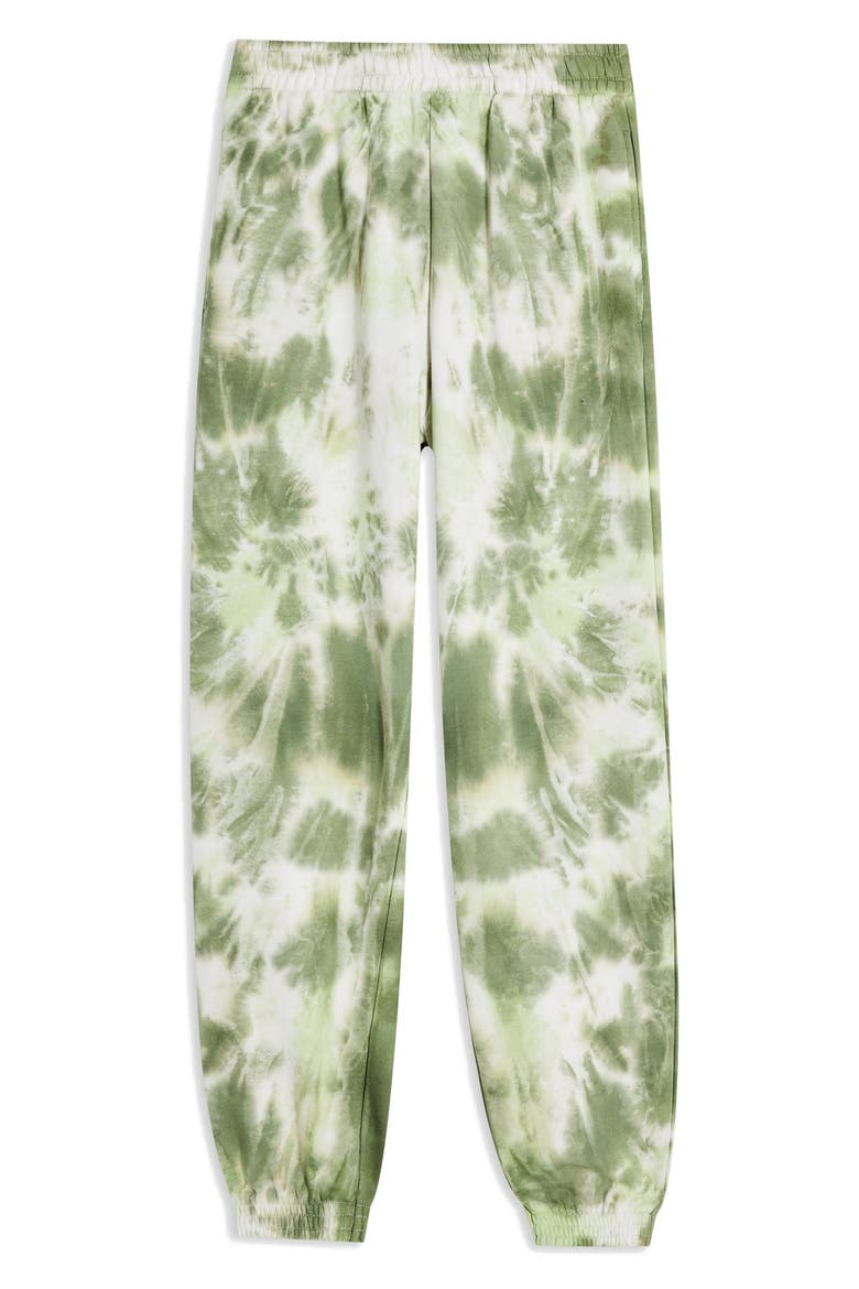 Tie Dye Joggers, Alternate, color, GREEN