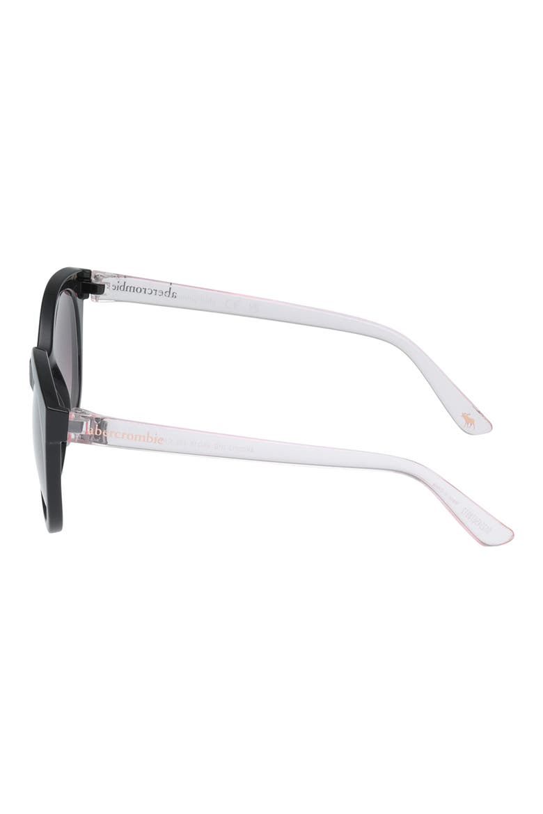 Kids' Gradient Geometric Sunglasses, Alternate, color, SHINY BLACK / GRADIENT SMOKE
