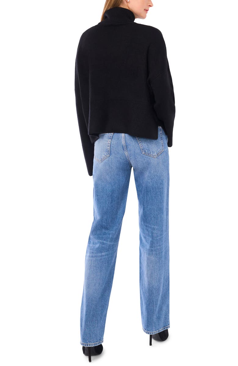 Parker Turtleneck Crop Sweater, Alternate, color, Rich Black