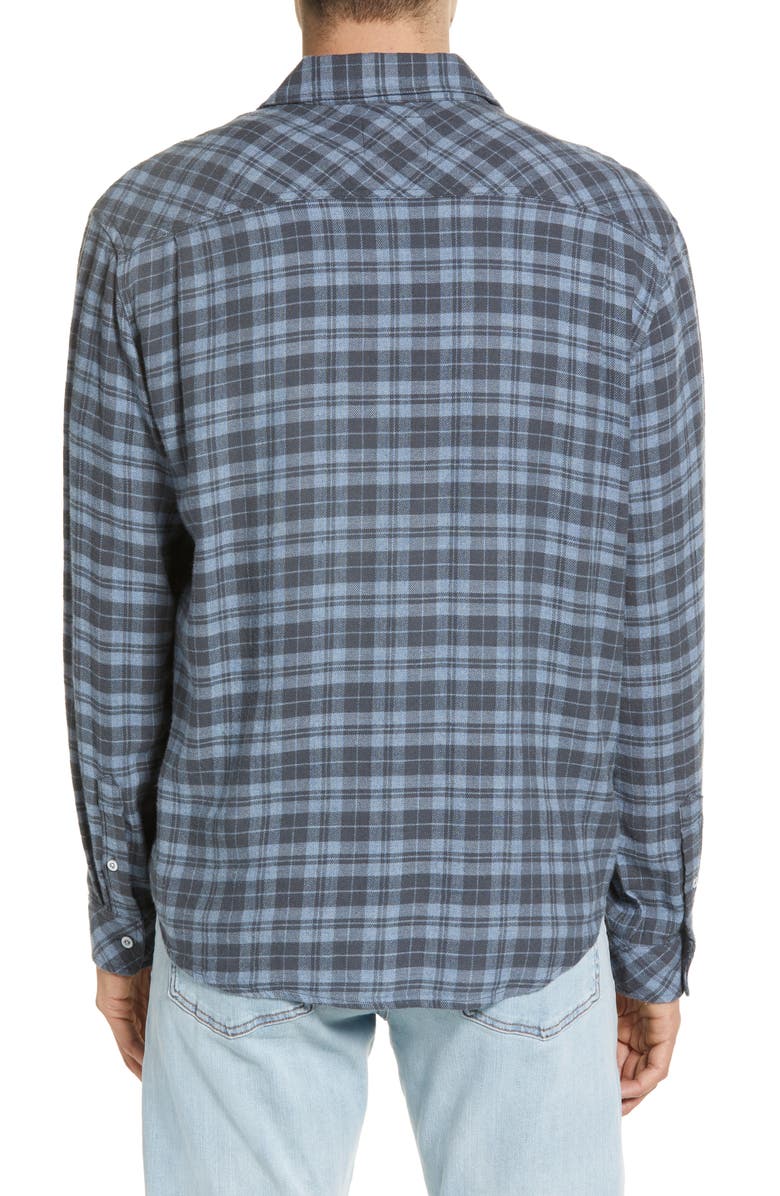 Rails Lennox Relaxed Fit Plaid Cotton Blend Button-Up Shirt, Alternate, color, 