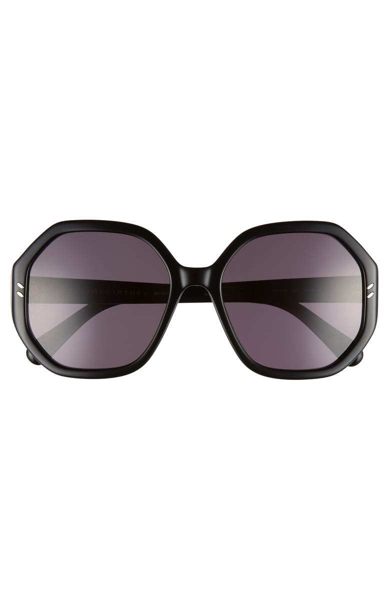 Stella McCartney 56mm Hexagonal Sunglasses, Alternate, color, 