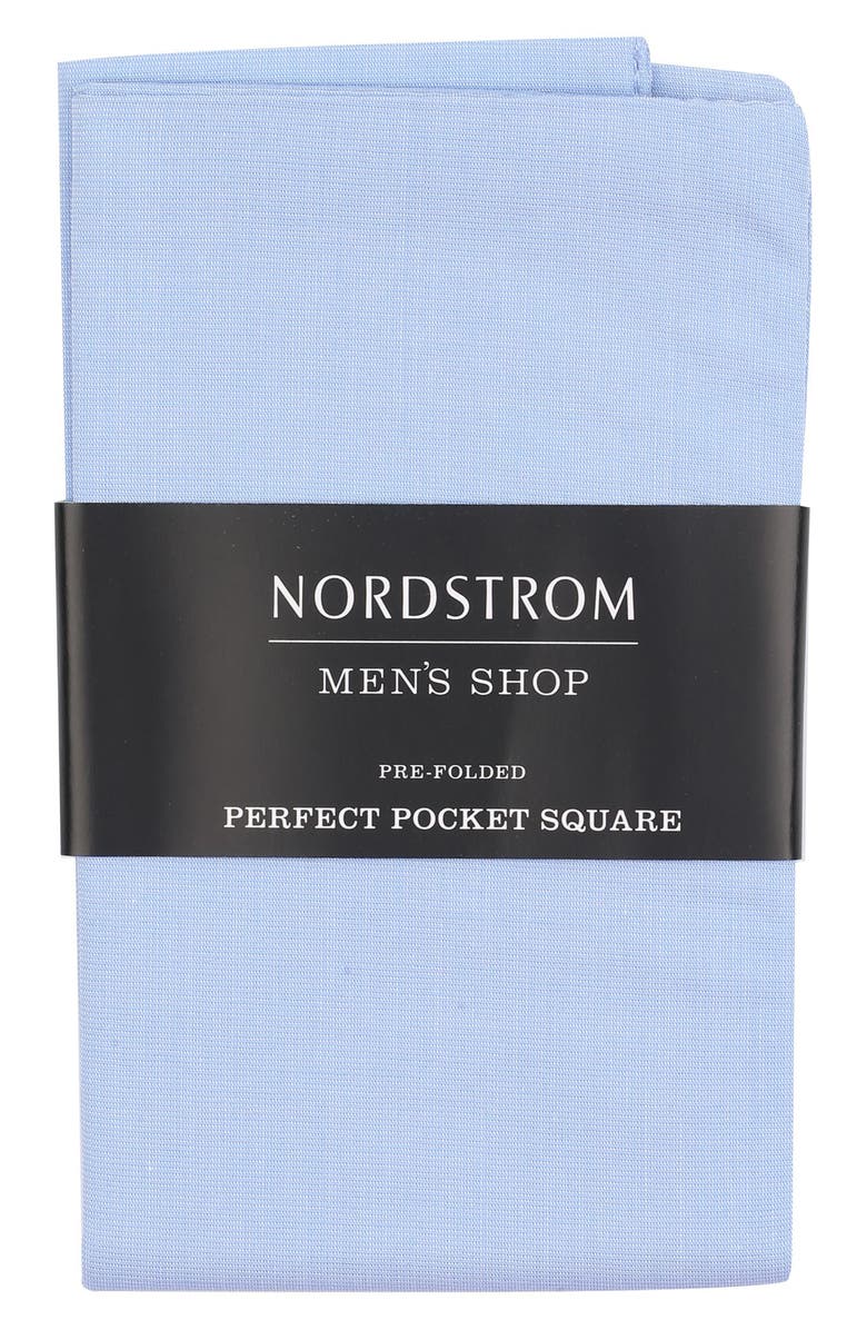 Nordstrom Men's Shop The Perfect Pre-Folded Pocket Square, Alternate, color, Blue