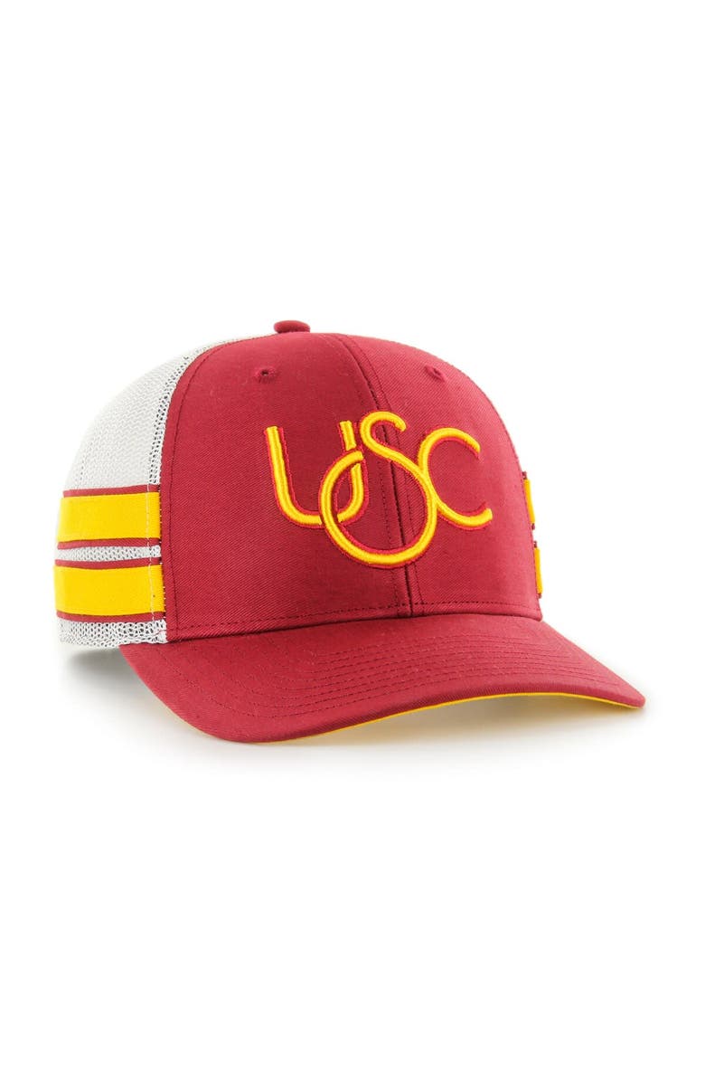 '47 Men's '47 Cardinal USC Trojans Straight Eight Adjustable Trucker Hat, Alternate, color, Cardinal