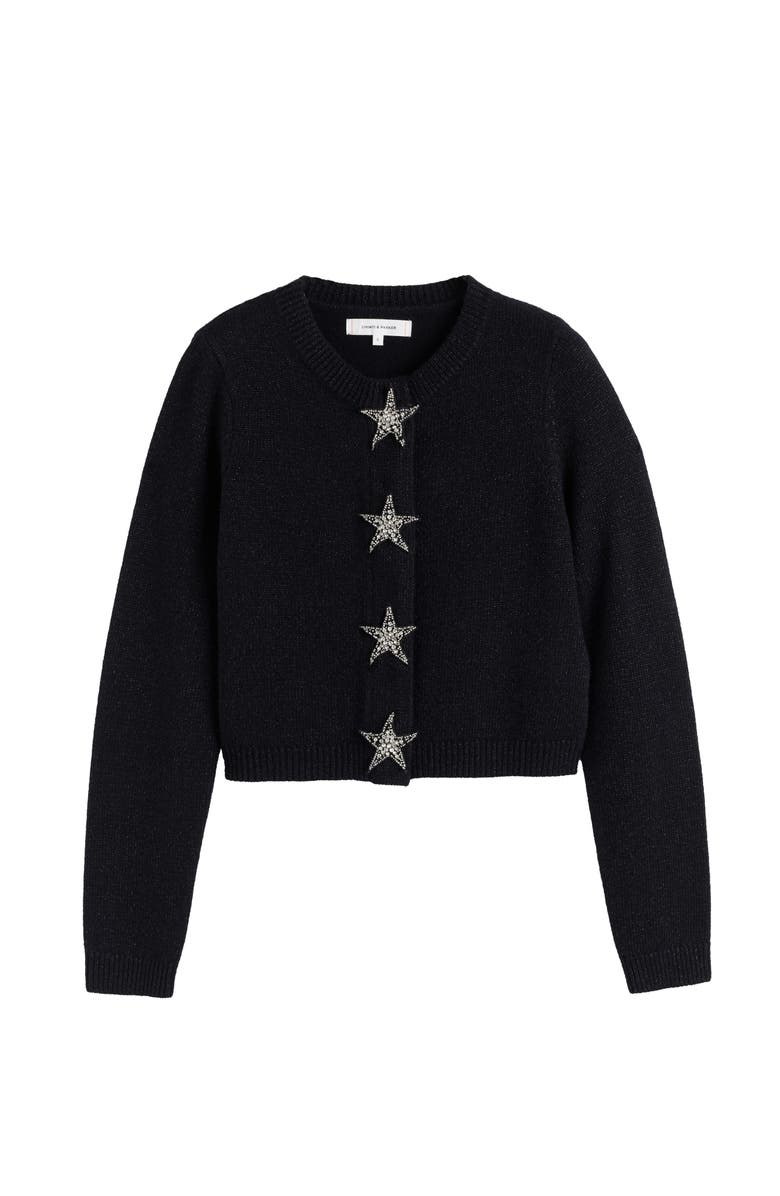Chinti & Parker Laura Whitmore Shooting Star Cardigan, Alternate, color, Black