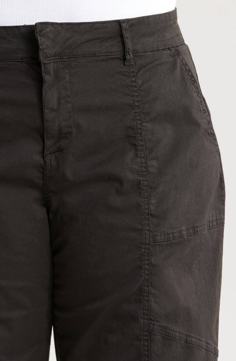 Sanctuary Sahara Tapered Stretch Cotton Utility Pants, Alternate, color, Black