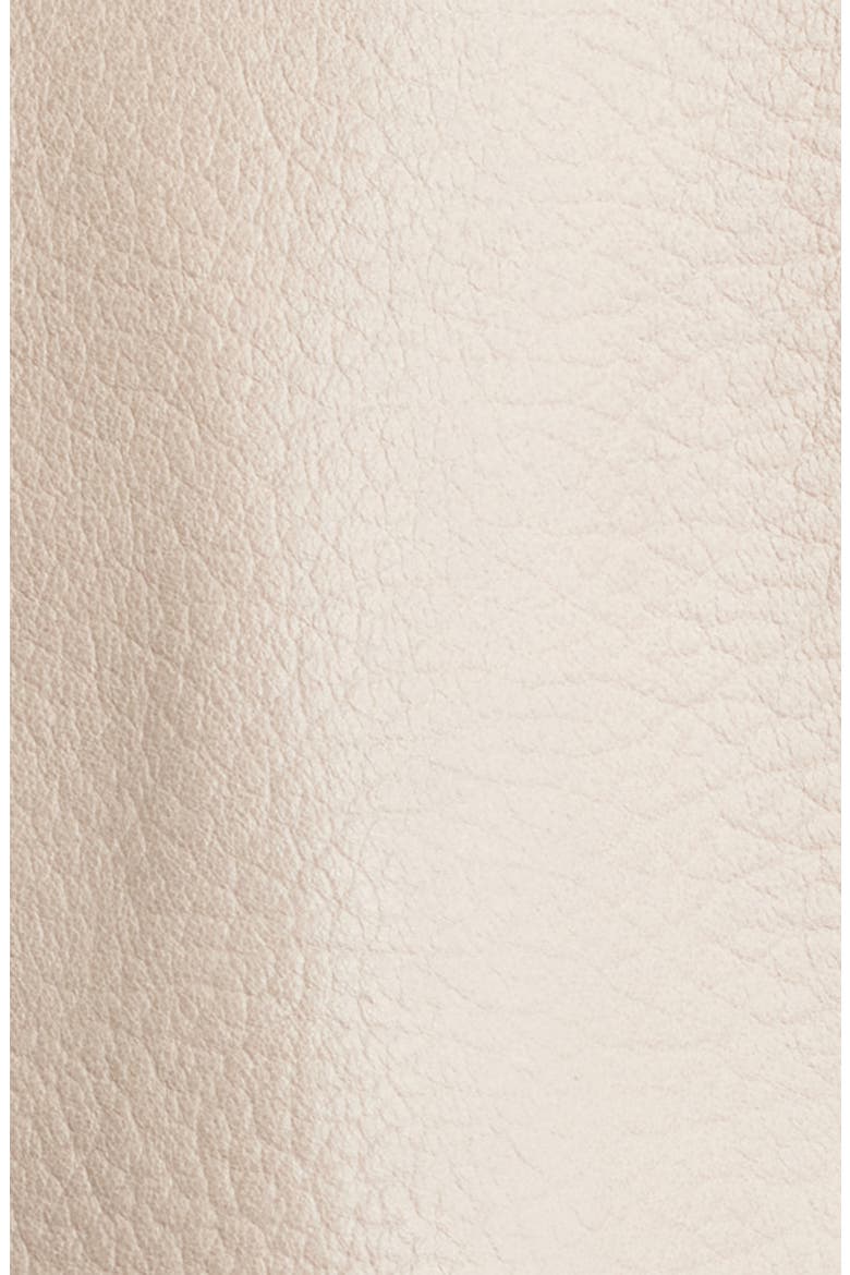 Maeve Crop Leather Moto Jacket (Nordstrom Exclusive), Alternate, color, FAWN