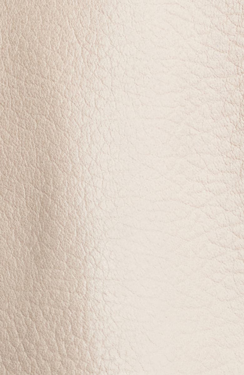 Fleurette Maeve Crop Leather Moto Jacket, Alternate, color, Fawn