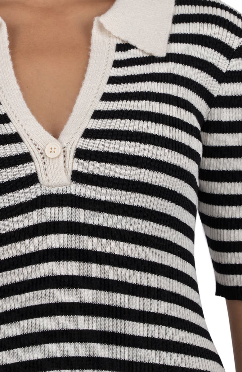 KUT from the Kloth Apollonia Stripe Rib Maxi Dress, Alternate, color, 