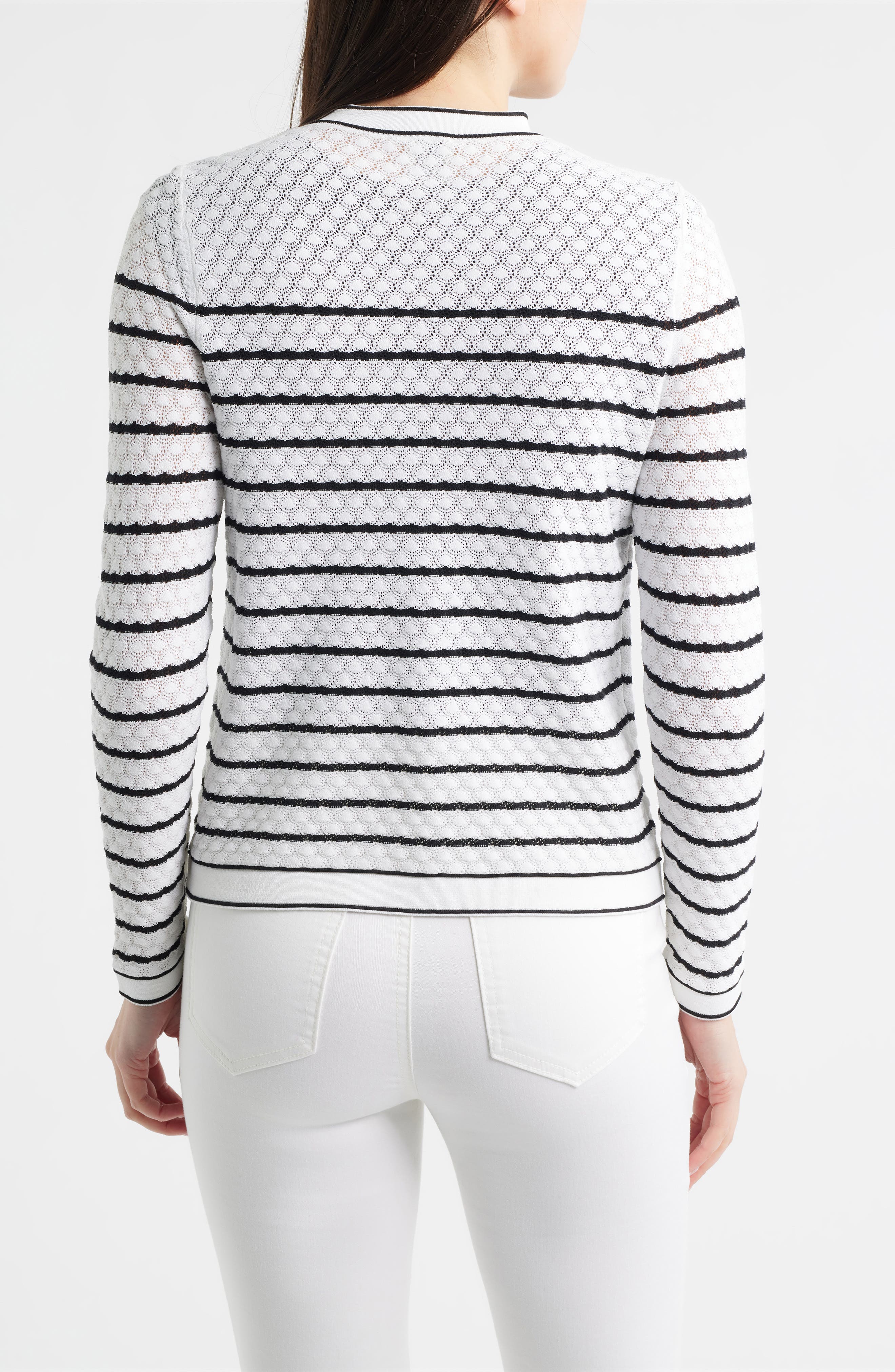 Stripe Stitch Detail Cardigan - image 2
