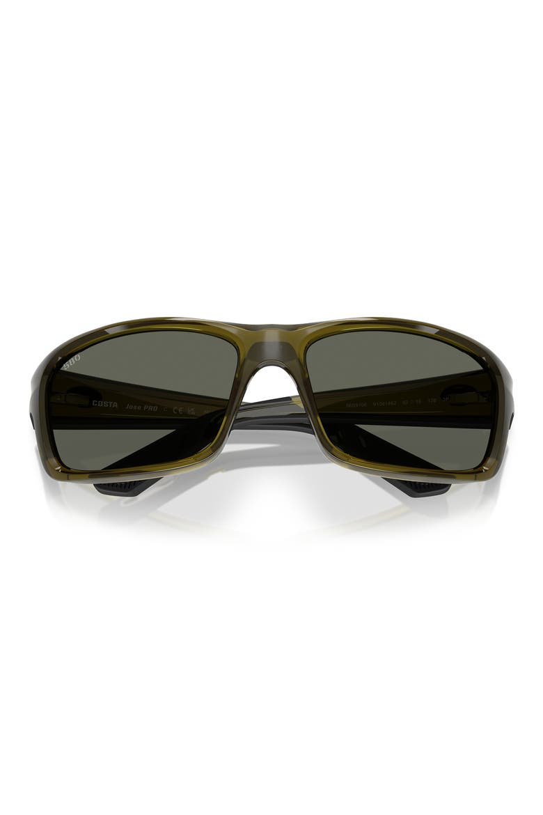Jose Pro 62mm Polarized Rectangular Sunglasses, Alternate, color, SEAGRASS/ GRAY