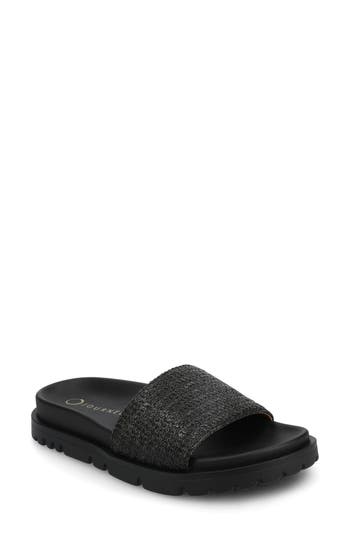 JOURNEE COLLECTION JOURNEE COLLECTION STARR WOVEN PLATFORM SLIDE SANDAL 