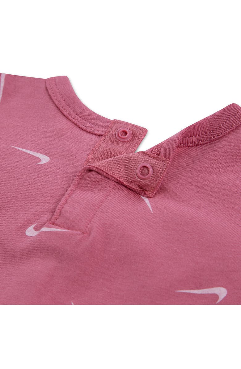 Nike Essentials Romper & Terry Cloth Bucket Hat, Alternate, color, Nike Peony