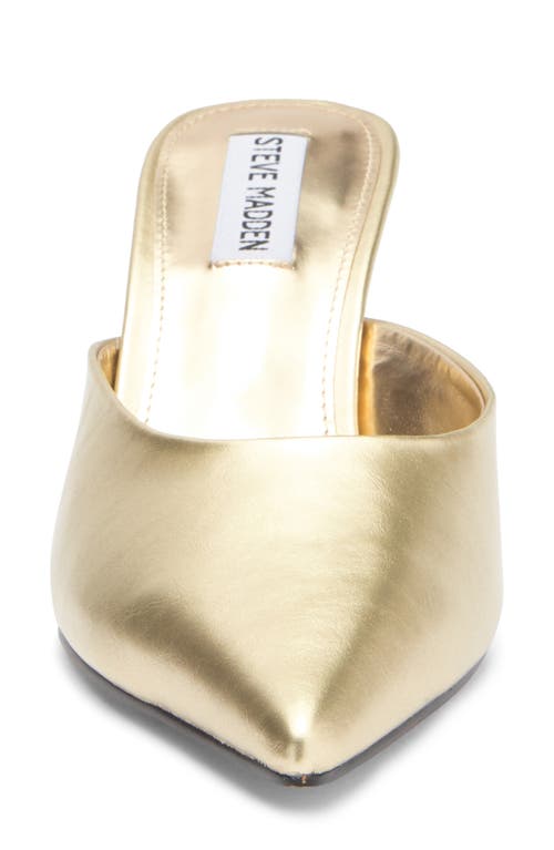 Steve Madden Emmie Pointed Toe Mule In Gold