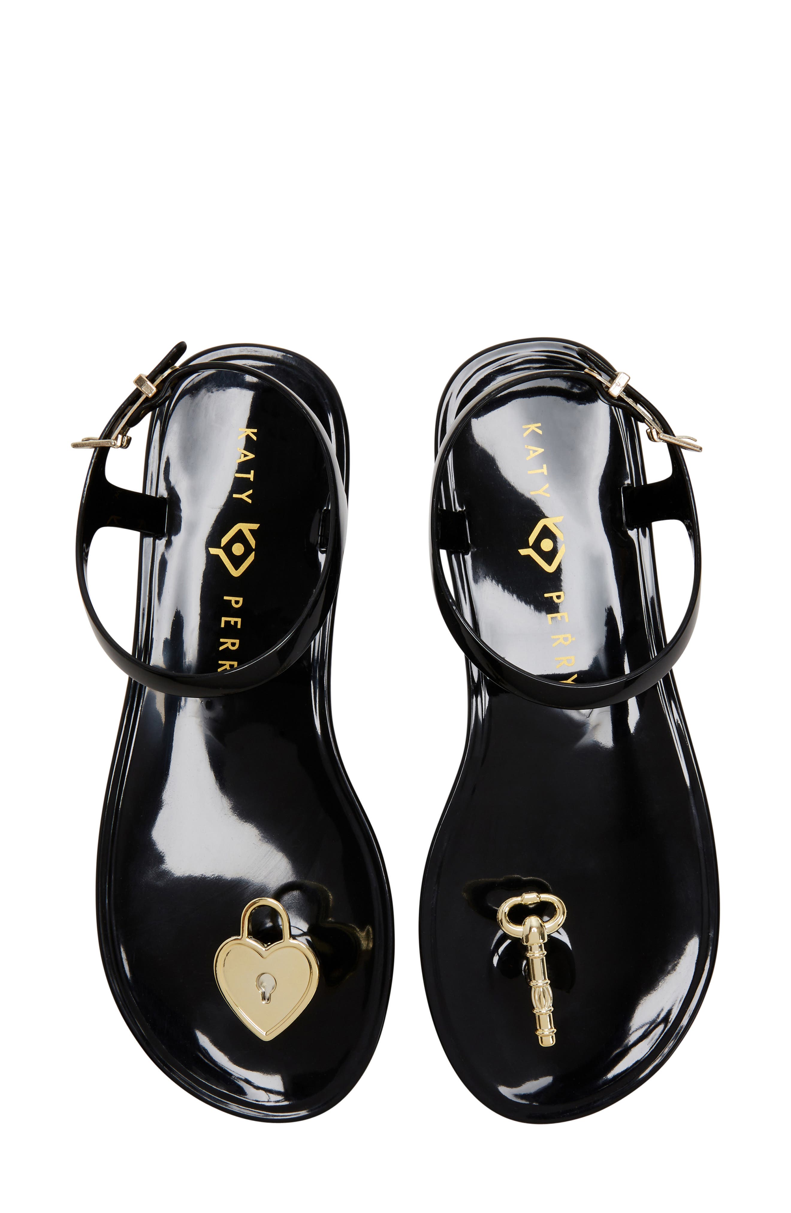 Geli Sandal, Alternate, color, BLACK LOCK AND KEY
