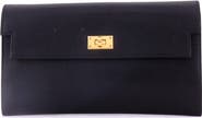 Pre-Owned Hermes Kelly Pocket Wallet Chevre Chamkila Long