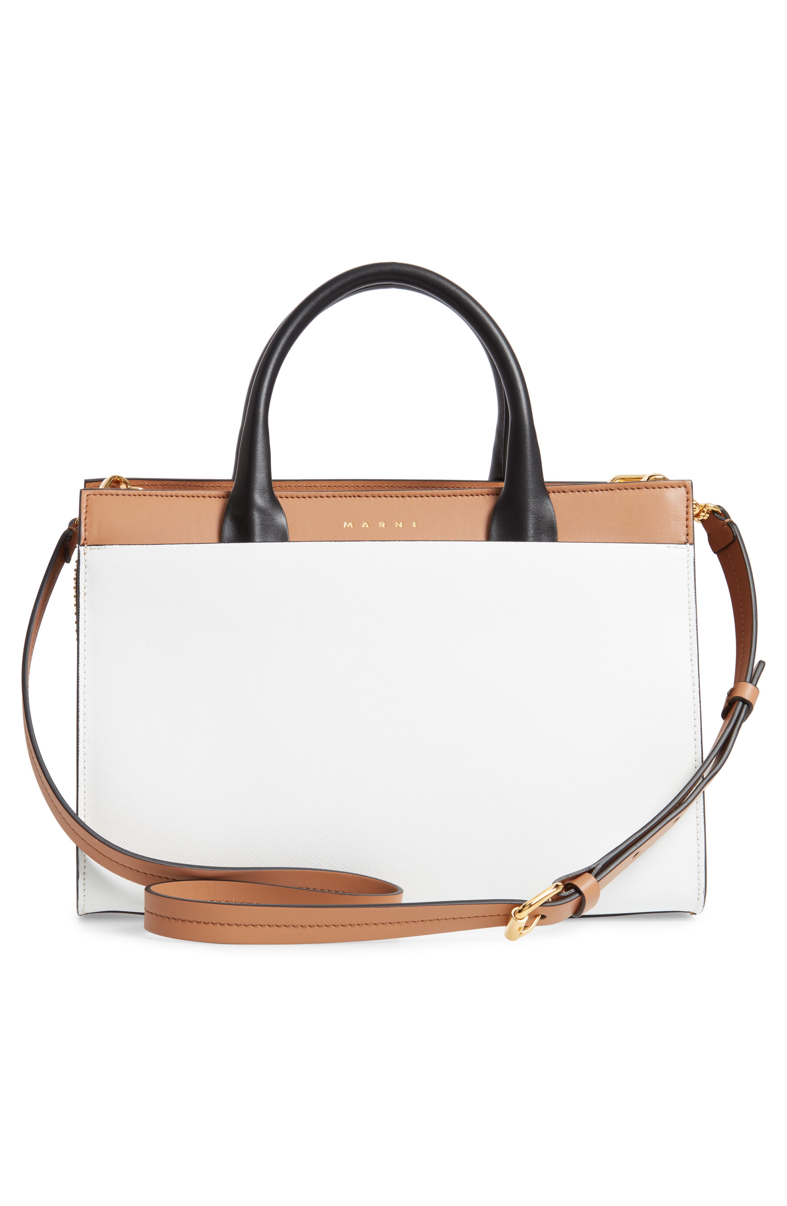 Marni Medium Law Colorblock Top Handle Satchel, Alternate, color, 