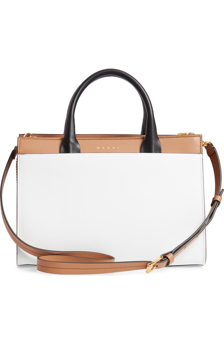 Marni Medium Law Colorblock Top Handle Satchel, Alternate, color,