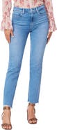 PAIGE Cindy High Waist Stringy Raw Hem Ankle Straight Leg Jeans