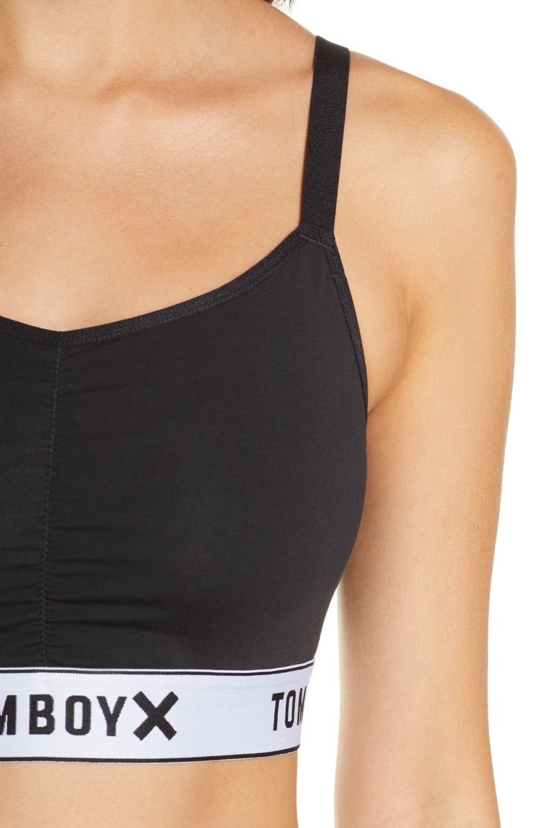 TomboyX Ruched Bralette, Alternate, color,