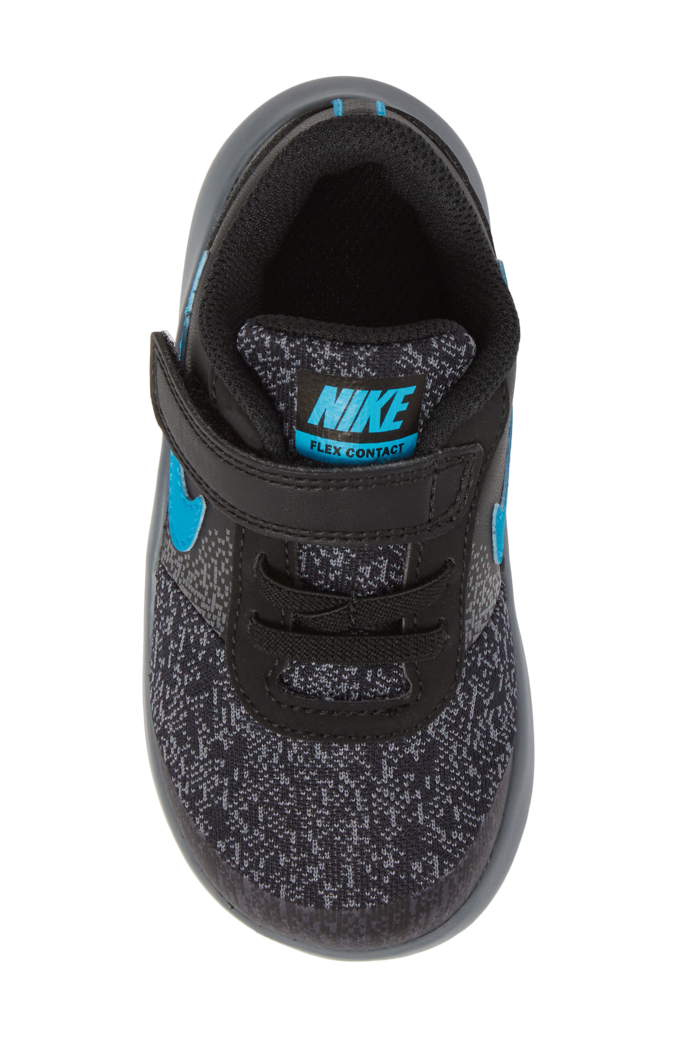 Flex Contact Running Shoe, Alternate, color, BLACK/ TURQUOISE/ GREY