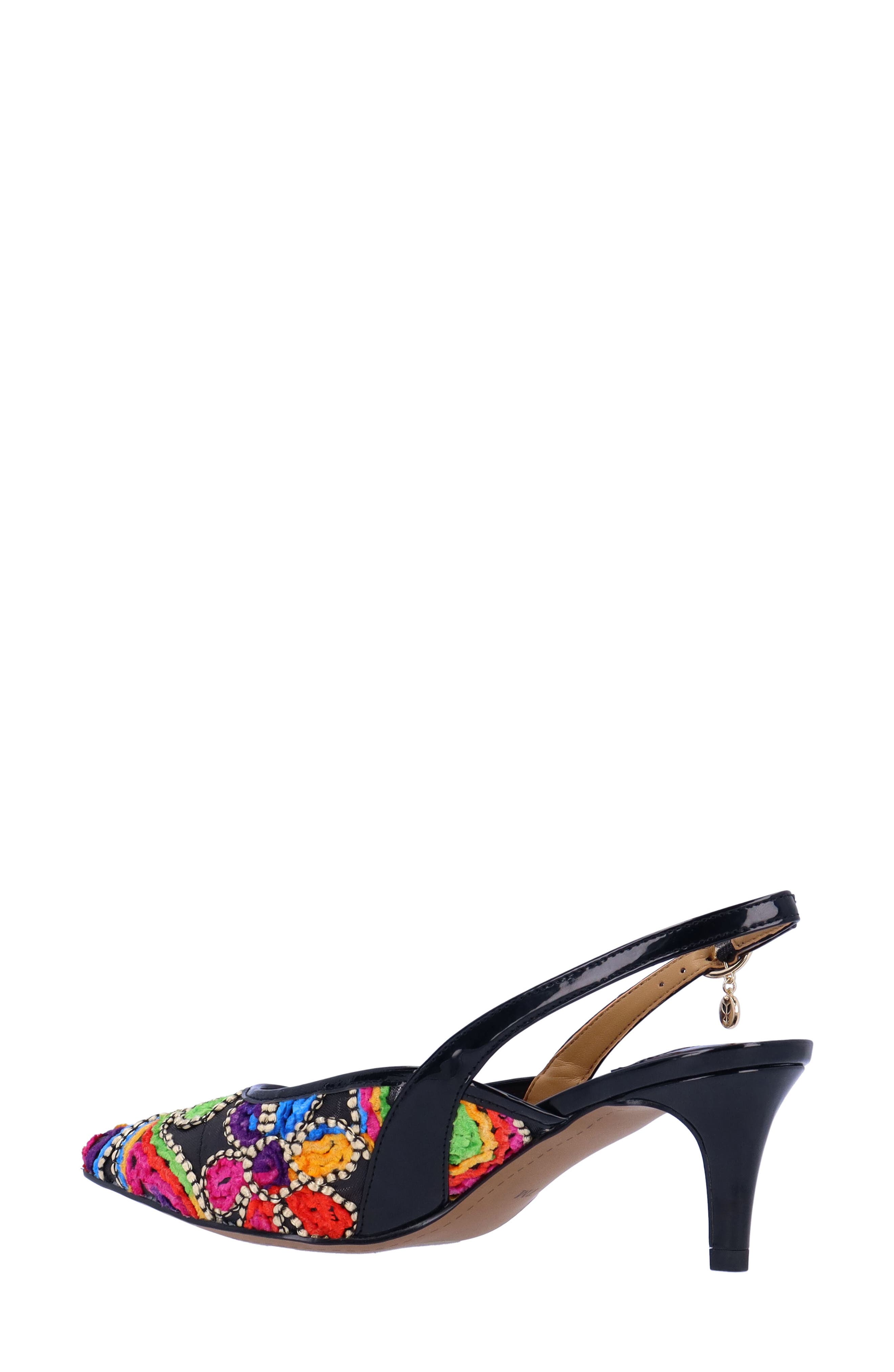 J. Reneé Klaudia Slingback Pointed Toe Pump, Alternate, color, Bright Multi