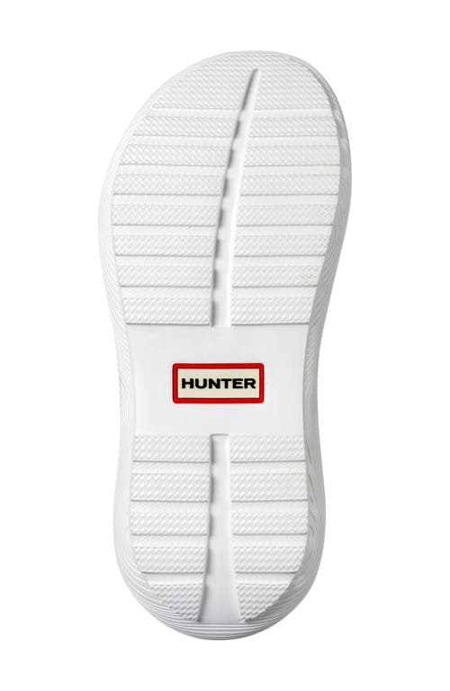 Hunter Haddie Platform Slide Sandal In White 140