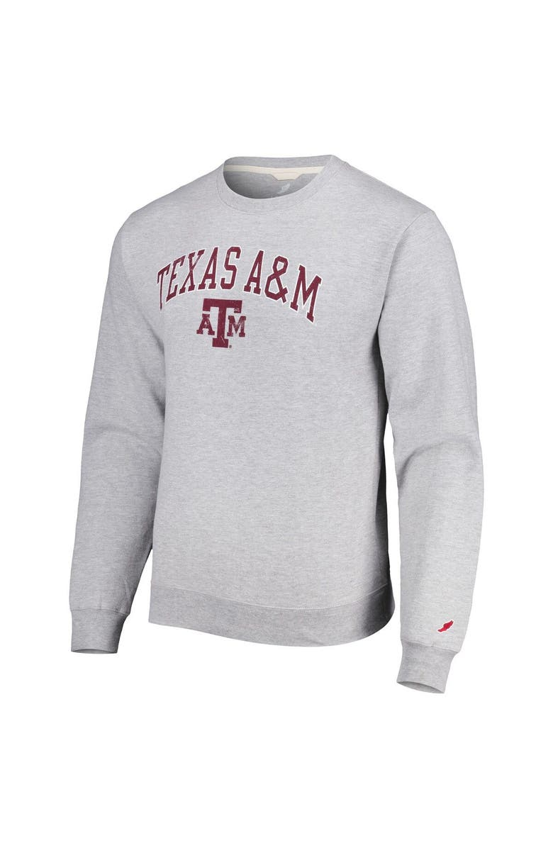 LEAGUE COLLEGIATE WEAR Men's League Collegiate Wear Gray Texas A&M Aggies 1965 Arch Essential Pullover Sweatshirt, Alternate, color, Gray