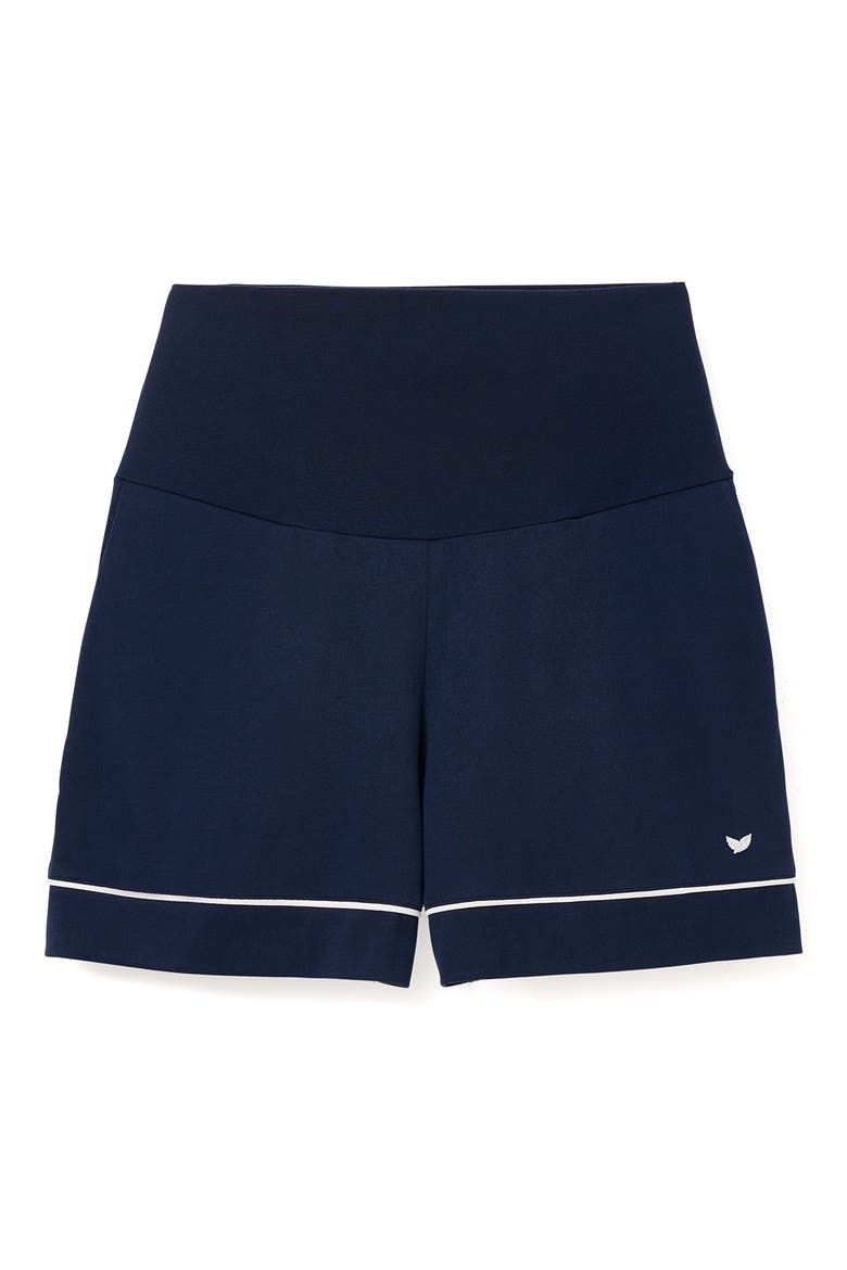 Luxe Pima Cotton Maternity Shorts, Main, color, NAVY