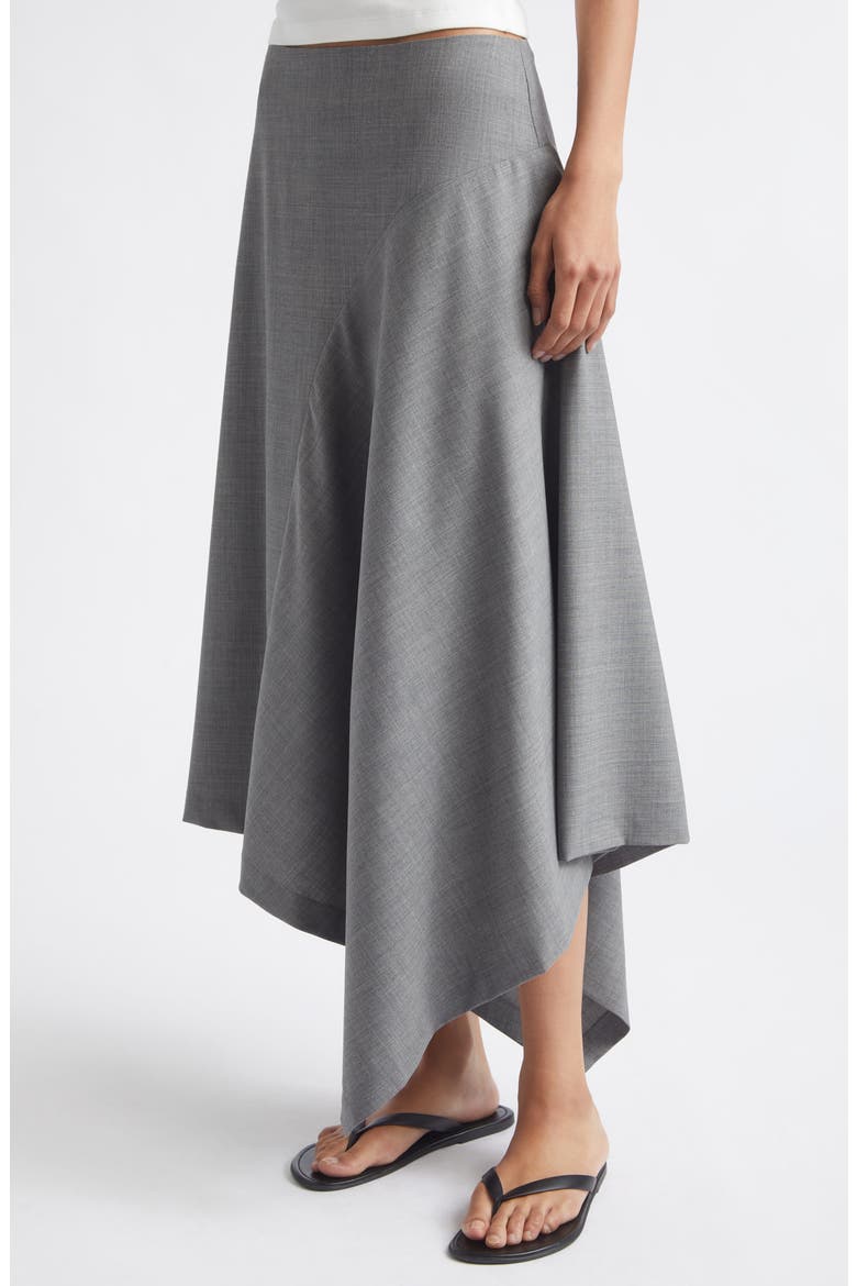 Asymmetric Wool Midi Skirt, Alternate, color, PUMICE
