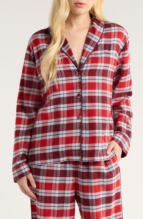 Brushed Flannel Pajama Top